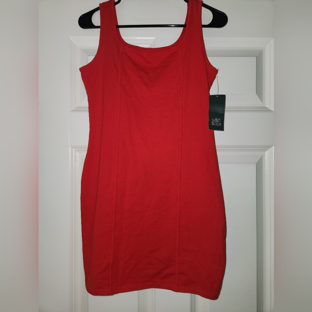 Red Sleeveless Dress Size L WILD FABLE